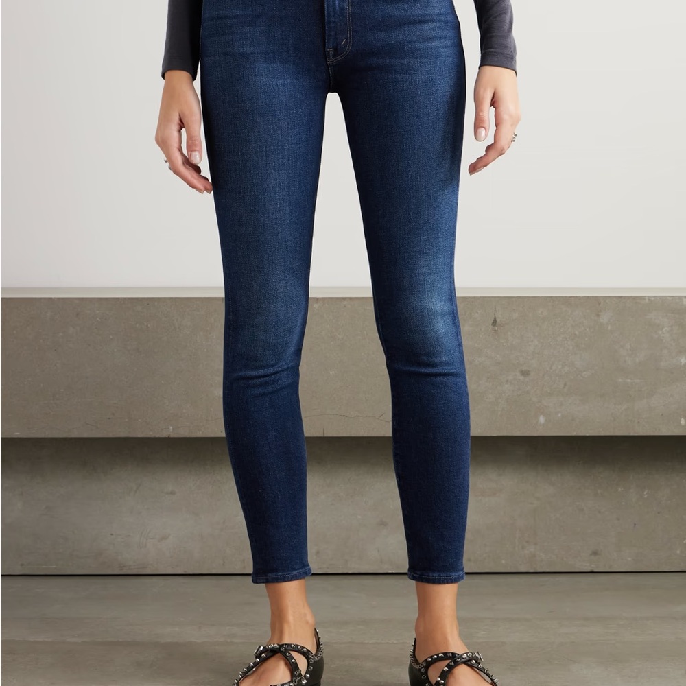 MOTHER Dark Blue Skinny Jeans
